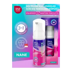 Diş Ve Diş Telleri Için Beyazlatıcı Ağız Temizleme Köpüğü Nane Aromalı 3'ü 1 Arada 50 ml