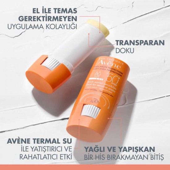 Stick Hassas B&ouml;lgeler i&ccedil;in SPF 50+ Y&uuml;ksek Korumalı Stick G&uuml;neş Kremi 8 gr