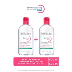 Sensibio H2O Micellar Makyaj Temizleme Suyu 2'li Set Hassas ve Tüm Ciltler Yüz ve Göz Çevresi 500 ml