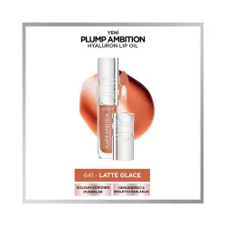 Plump Ambition Hyaluron Lip Oil Besleyici ve Nemlendirici Dudak Parlatıcısı - 641 Latte Glace