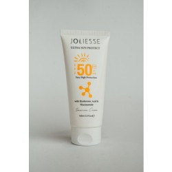 Güneş Kremi Spf 50+ UVA & UVB Yüksek Koruma + Hyalüronik Asit 100 ml